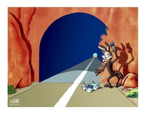 looney toons painted tunnel meme.